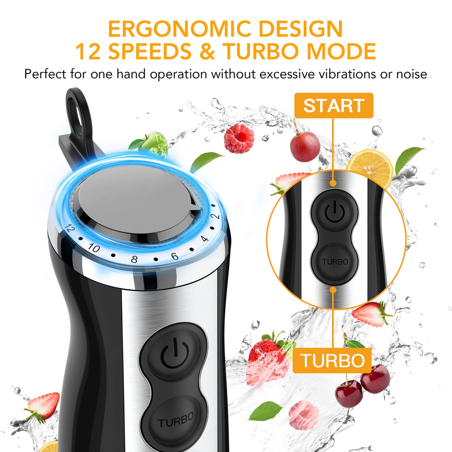 Acekool Blender BH1 - 5-in-1 Immersion Hand Blender