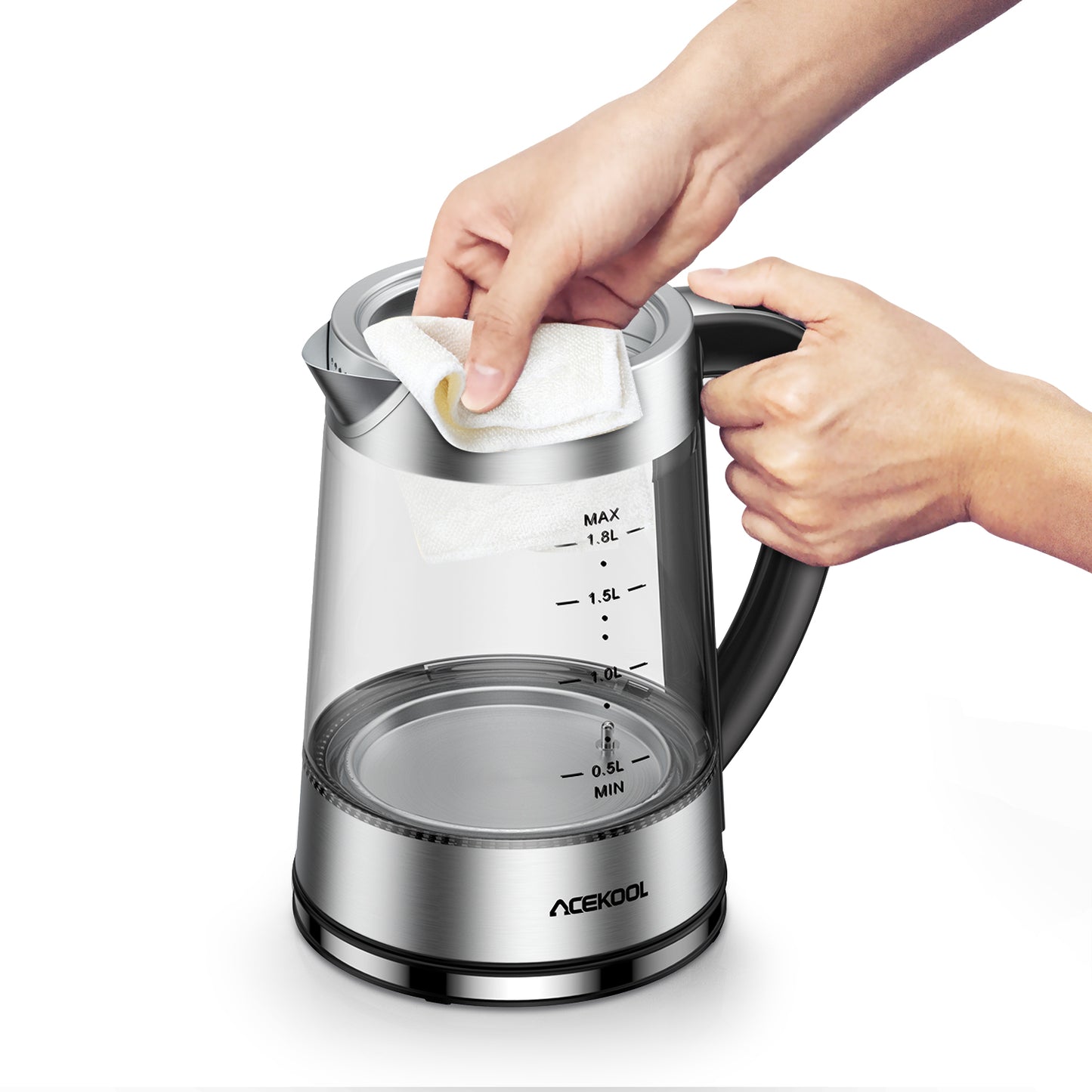 Acekool Kettle KB1 - 1.8L Glass Electric Tea Kettle