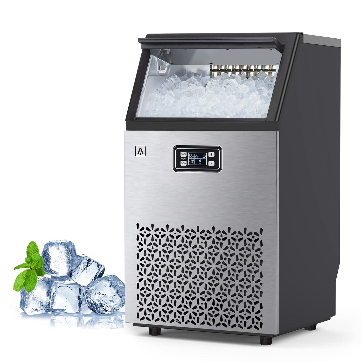 Built-in 100lbs Commercial Ice Maker Stainless Steel Restaurant Ice Cube  Machine