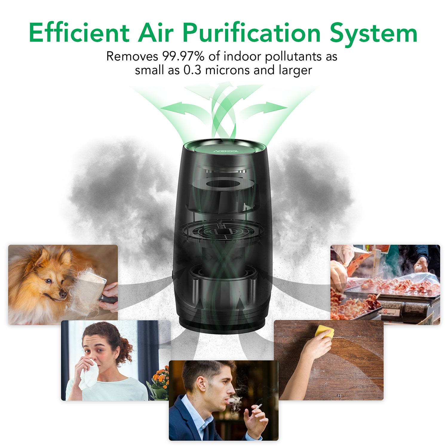 Air Purifier Portable HEPA Air Purifier D01 Acekool