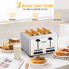 Acekool Toaster TA1 - Stainless Steel 4-Slice 7 Shades Toaster
