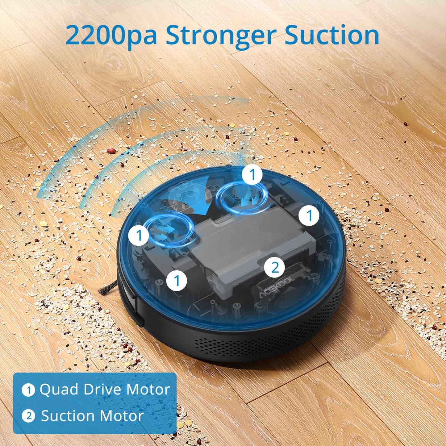 Acekool Vacuum CI1 - Self-Charge Robot Vacuum Cleaner