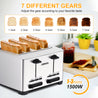 Acekool Toaster TA1 - Stainless Steel 4-Slice 7 Shades Toaster