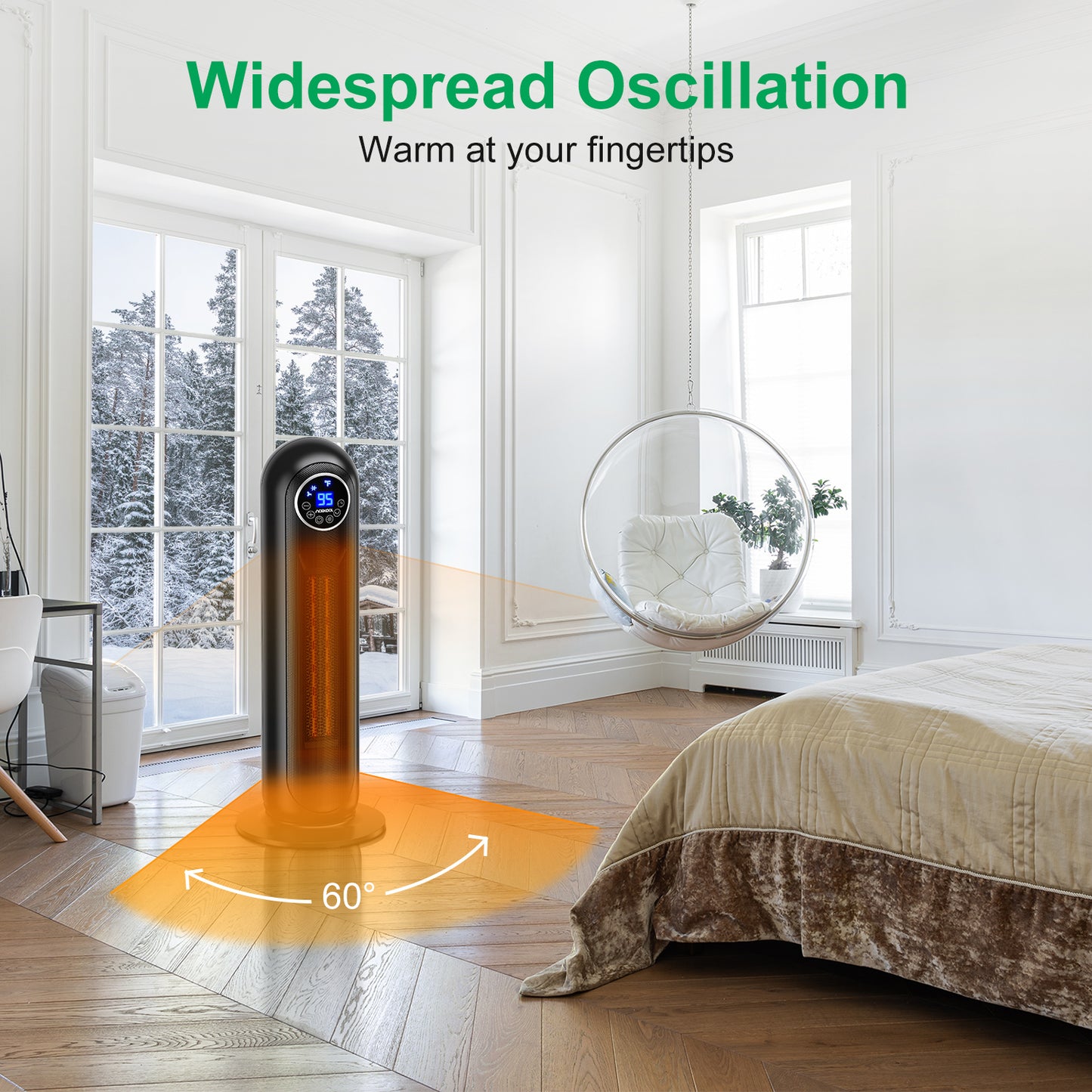 Acekool Space Heater HF1 - 1500W 2s Heat Up Heater