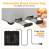 Acekool Toaster TA1 - Stainless Steel 4-Slice 7 Shades Toaster