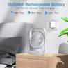 Acekool Fan ND2 - Rechargeable Desk Fan with Night Light